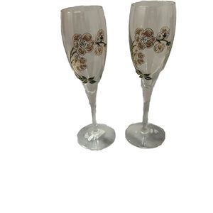 VTG Perrier Jouet champagne glasses